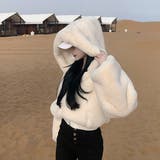 ショート丈ファーブルゾン 韓国ファッション シンプル | Sibra | 詳細画像24 