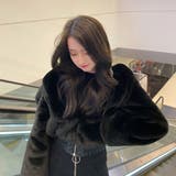 ショート丈ファーブルゾン 韓国ファッション シンプル | Sibra | 詳細画像34 