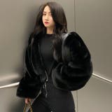 ショート丈ファーブルゾン 韓国ファッション シンプル | Sibra | 詳細画像35 