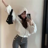 ショート丈ファーブルゾン 韓国ファッション シンプル | Sibra | 詳細画像4 