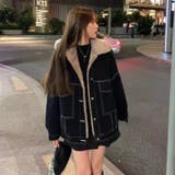 裏ファー付きデニムブルゾン ジャケット 韓国ファッション | Sibra | 詳細画像6 