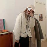 配色キルティングコート 韓国ファッション 上品 | Sibra | 詳細画像2 