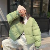 ショート丈中綿ジャケット 韓国ファッション アウター | Sibra | 詳細画像11 