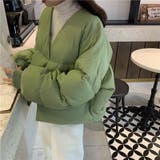 ショート丈中綿ジャケット 韓国ファッション アウター | Sibra | 詳細画像1 
