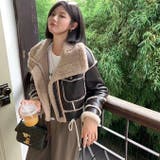 ショート丈裏ボアフェイクムートンジャケット コート 韓国ファッション | Sibra | 詳細画像13