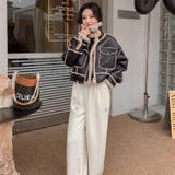 ショート丈裏ボアフェイクムートンジャケット コート 韓国ファッション | Sibra | 詳細画像6