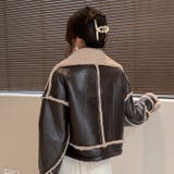 ショート丈裏ボアフェイクムートンジャケット コート 韓国ファッション | Sibra | 詳細画像7