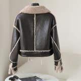 ショート丈裏ボアフェイクムートンジャケット コート 韓国ファッション | Sibra | 詳細画像8