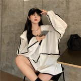 ホワイト | シアーブルゾン フード付き 韓国ファッション | Sibra