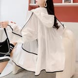 シアーブルゾン フード付き 韓国ファッション | Sibra | 詳細画像1 