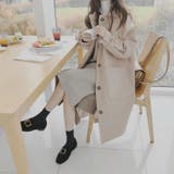 アイボリー | ロングコート 韓国ファッション アウター | Sibra