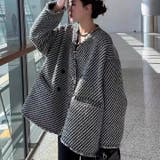 ツイードジャケット 韓国ファッション アウター | Sibra | 詳細画像6 