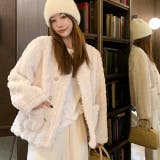 シャギージャケット 秋 韓国ファッション | Sibra | 詳細画像18