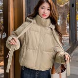 ショート丈フード付き中綿フェイクダウンコート 韓国ファッション 10代 | Sibra | 詳細画像17
