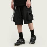 ブラック | INFLATION インフレーション カーゴハーフパンツ | SHIFFON