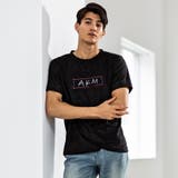 ブラック | AKM ContemporaryラフステッチパイルTシャツ | SHIFFON