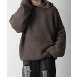 モカ | Confirm コンファーム ダメージニット | SHIFFON 