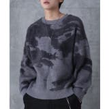 チャコールグレー | Confirm コンファーム アブストラクト柄 | SHIFFON