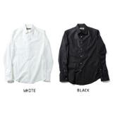 TOM REBL（トムレベル）マイクロポルカドットシャツ(ホワイト/ブラック) | SHIFFON  | 詳細画像2 