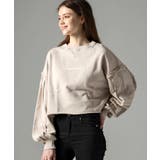 ベージュ | hummel スウェットカットオフプルオーバー | SHIFFON