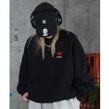 ILL S(イルズ)裏起毛 ハートワンポイント刺繍クルーネックスウェット | SHIFFON  | 詳細画像12 