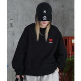 ILL S(イルズ)裏起毛 ハートワンポイント刺繍クルーネックスウェット | SHIFFON  | 詳細画像14 