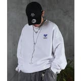 ホワイト | ILL S(イルズ)裏起毛 ハートワンポイント刺繍クルーネックスウェット | SHIFFON 