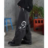 ILL S(イルズ)メタルプリント トライバルワイドスウェットパンツ | SHIFFON  | 詳細画像2 