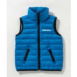 ブルー | DIESEL ディーゼル ジップアップダウンベストジャケット | SHIFFON
