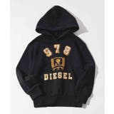 ブラック | DIESEL ディーゼル ブランドロゴ長袖フーディーパーカー | SHIFFON