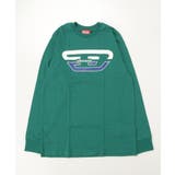 ダークグリーン | DIESEL ディーゼル ブランドロゴ長袖Tシャツカットソー | SHIFFON