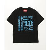 ブラック | DIESEL ディーゼル ブランドロゴグラフィック半袖Tシャツカットソー | SHIFFON