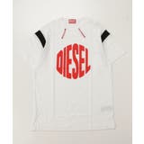 ホワイト | DIESEL ディーゼル ブランドロゴ半袖Tシャツカットソー | SHIFFON