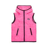 ピンク | DIESEL ディーゼル ワンポイントブランドロゴフードキルティングベスト | SHIFFON