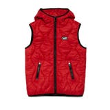 レッド | DIESEL ディーゼル ワンポイントブランドロゴフードキルティングベスト | SHIFFON