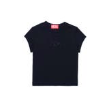 ブラック | DIESEL ディーゼル ワンポイントブランドロゴ半袖Tシャツカットソー | SHIFFON