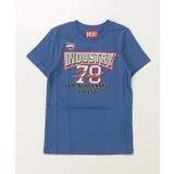 ブルー | DIESEL ディーゼル グラフィック半袖Tシャツカットソー | SHIFFON