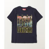 ネイビー | DIESEL ディーゼル ブランドロゴ半袖Tシャツカットソー | SHIFFON