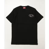 ブラック | DIESEL ディーゼル ワンポイントブランドロゴ半袖Tシャツカットソー | SHIFFON