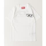 ホワイト | DIESEL ディーゼル ワンポイントブランドロゴ半袖Tシャツカットソー | SHIFFON