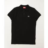 ブラック | DIESEL ディーゼル ワンポイントブランドロゴポロシャツ | SHIFFON