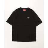ブラック | DIESEL ディーゼル ワンポイントブランドロゴ半袖Tシャツカットソー | SHIFFON