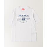 ホワイト | DIESEL ディーゼル ブランドロゴ半袖Tシャツカットソー | SHIFFON