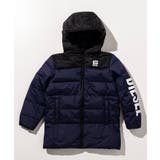 ネイビー | DIESEL ディーゼル ブランドロゴダウンジャケットコート | SHIFFON