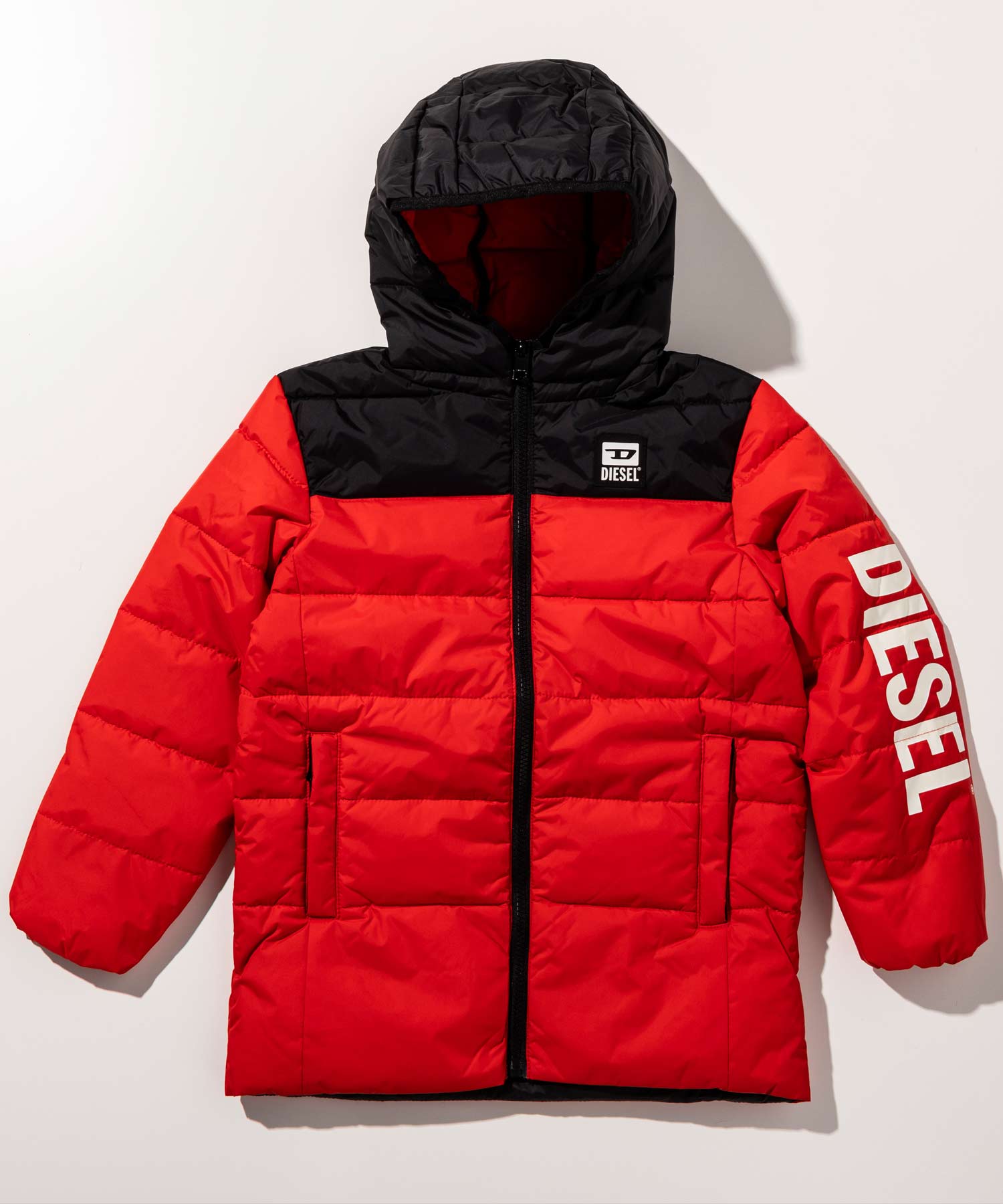 レッド | DIESEL ディーゼル ブランドロゴダウンジャケットコート | SHIFFON