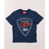 ネイビー | DIESEL ディーゼル ブランドロゴ半袖Tシャツカットソー | SHIFFON