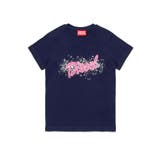 ネイビー | DIESEL ディーゼル ブランドロゴ半袖Tシャツカットソー | SHIFFON