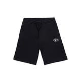 ブラック | DIESEL ディーゼル ワンポイントブランドロゴスウェットショートパンツ | SHIFFON