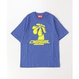 ブルー | DIESEL ディーゼル ブランドロゴ半袖Tシャツカットソー | SHIFFON