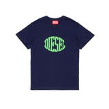 ネイビー | DIESEL ディーゼル ブランドロゴ半袖Tシャツカットソー | SHIFFON